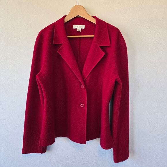 Casual Corner Jackets & Blazers - Casual Corner Size L Red 100% Wool Women's Jacket